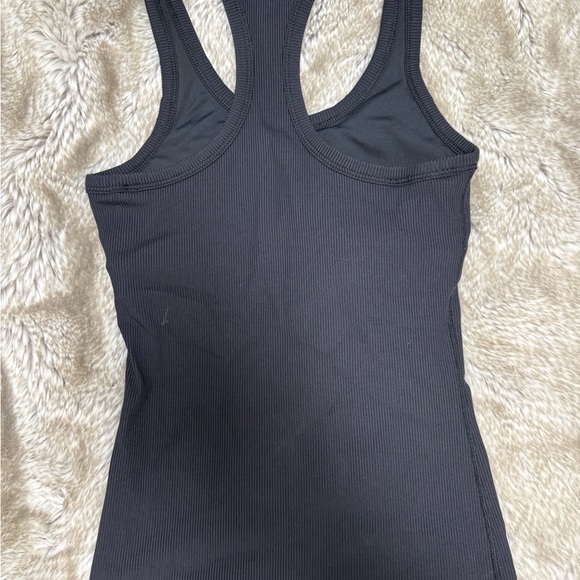 Black Ribbed Tank Top - Picture 3 of 4